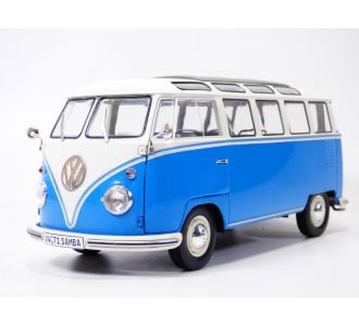 VOLKSWAGEN COMBI T1 SAMBA bus bleu & blanc 1/18 Solido S1813401 3663506042744 VW