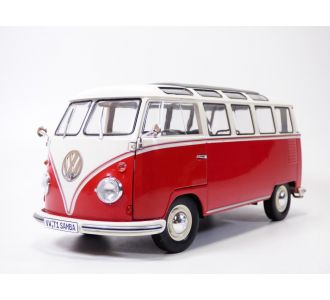 VOLKSWAGEN COMBI T1 SAMBA bus rouge & blanc 1/18 Solido S1813402 3663506042751 VW type 2