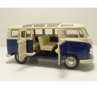 VOLKSWAGEN COMBI T1 TYPE 2 SAMBA BUS BLEU 1/24 KINSMART KT7005 VW MODELCAR KOMBI BULLI 1962 4897000273949
