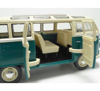 VOLKSWAGEN COMBI T1 TYPE 2 SAMBA BUS VERT 1/24 KINSMART KT7005 VW MODELCAR KOMBI BULLI 1962 4897000273949