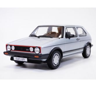 VW GOLF Gti Serie 1 1800 gris metallise 1984 Pirelli Welly 18039s Volkswagen Gros Feux Noir Silver Silber Zilber