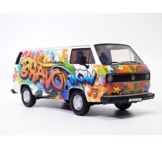 VOLKSWAGEN TRANSPORTER T3 jaune & crème 1/24 1985 VW Caravelle MOTORMAX 79376 661732793761