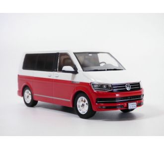 VOLKSWAGEN TRANSPORTER T6 Multivan rouge & blanc 1/43 2015 Ixo AM010VW VW COMBI