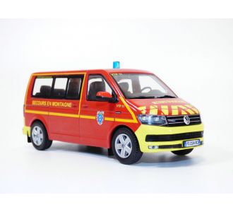 VOLKSWAGEN TRANSPORTER T6 SAPEURS POMPIERSSECOURS EN MONTAGNE CORSE AJACCIO1/43 ODEON 085 4895102331789 VW