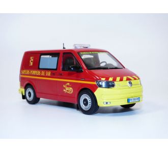 VOLKSWAGEN TRANSPORTER T6 Sapeurs POMPIERS du Var SDIS83 1/43 ODEON 087 4895102331802 VW