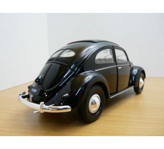 VOLKSWAGEN COCCINELLE SPLIT WINDOW TYPE 1 BRETZEL 1950 NOIR 1/18 WELLY 18040 VW COX BLACK SCHWARTZ NERO NEGRO
