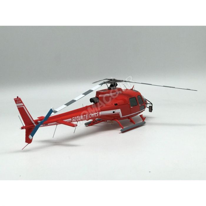 AS-350 B Ecureuil Securite Civile - 3D printed (4 helicopters) model do