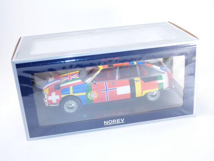 1/18 : La Citroën GS Drapeaux en Exclu Web Norev