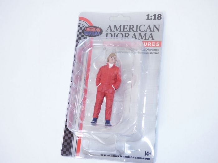 Figurine Pilote 1/18 – Standing – F1 McLaren Mercedes 1970 – Vroom / Minichamps