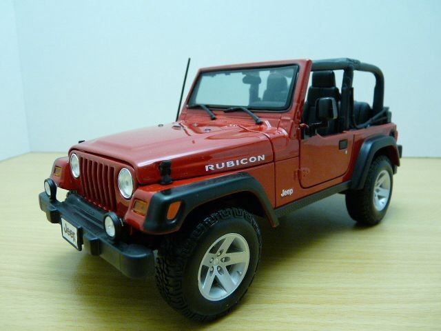 Jeep Rubicon Rouge 1 18 Maisto 31663 Red 0798257110787 MiniatureAuto