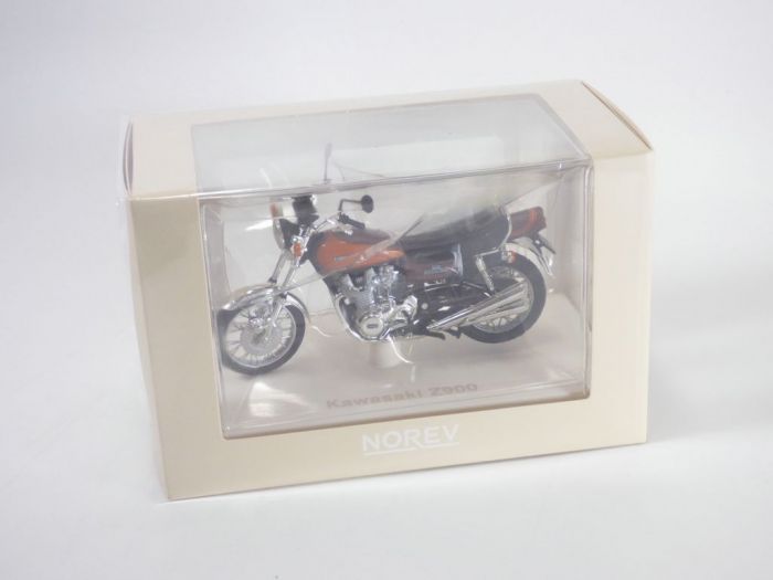 NOREV - Moto KAW Z900 1973 - 1/18 Orange/Brown - Modèle Réduit Collection