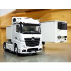 Camion MERCEDES ACTROS 1853 Gigaspace blanc 2023 + remorque frigo 1/24