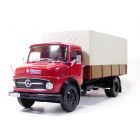 Camion MERCEDES L911 plateau baché rouge 1/18