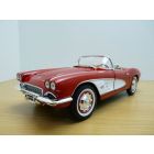 CHEVROLET CORVETTE C1 cabriolet 4 phares rouge 1/18 AMM 1961