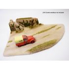 DIORAMA chemin en terre devant escalier 1/43
