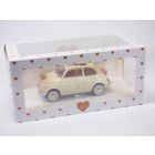 FIAT 500L 1968 beige cadeau de marriage 1/18 Just married Wedding gift