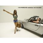 Set de 2 FIGURINES autostoppeuse + chauffeur 1/18 G