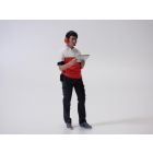 FIGURINE race crew 3 mécanicien avec tablette 1/18