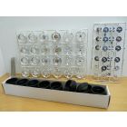 Coffret de 24 JANTES D 40mm Tuning CHROMEES 1/18 D 1.57 in