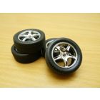Set de 4 ROUES - JANTES COBRA chrome 1/18