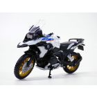 Moto BMW R1250GS blanc & bleu 1/18