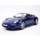 Occasion sans boite PORSCHE 911 - 997 CARRERA 4S cabriolet bleu 1/18