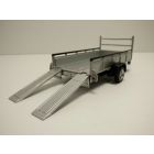 REMORQUE PLATEAU PORTE quad & engin TP 1/43 Tow car trailer