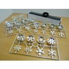 Coffret de 16 JANTES D40mm avec SPINNER Tuning CHROMEES 1/18 - 1/24