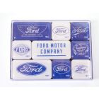 Set de 9 MAGNETS de frigo FORD Logo Evolution 1903 - 1957