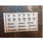 Sticker métal logo LAMBORGHINI 1/43 1/24 1/18