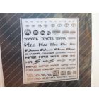 Sticker métal logo TOYOTA 1/43 1/24 1/18 T317 Vitz FJ cruiser CHASER MR2 MR-S Celica Echo