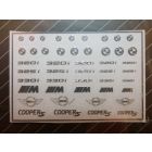 Sticker métal logo BMW - Mini COOPER 1/43 1/24 1/18
