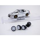 SUBARU IMPREZA WRX STi gris métallisé 2001 1/64 & jantes rallye