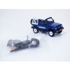 SUZUKI JIMNY bleu SJ413 1/64 & roues Offroad RHD