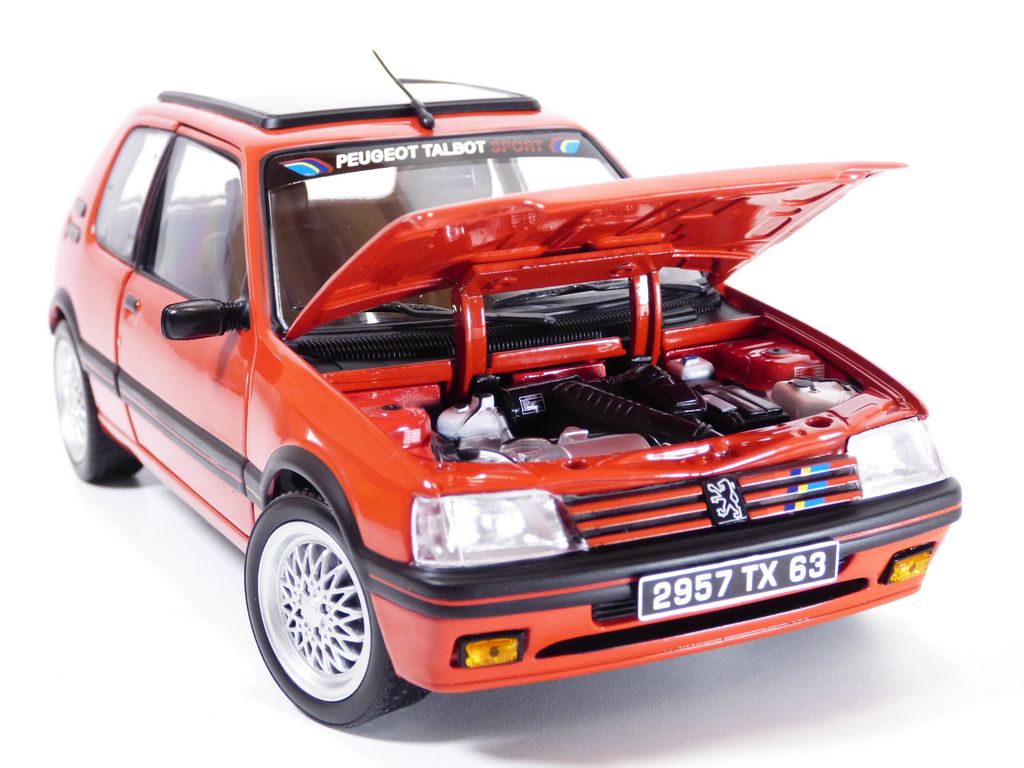 Peugeot 205 GTi 1,9 1991 Norev 1/18 - Rouge Toit Ouvrant - Neuve