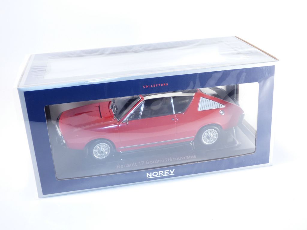 Miniature Norev 1/18 - Renault 17 Gordini 1975 - Rouge - Ouvrants 0 - Neuve En Boîte