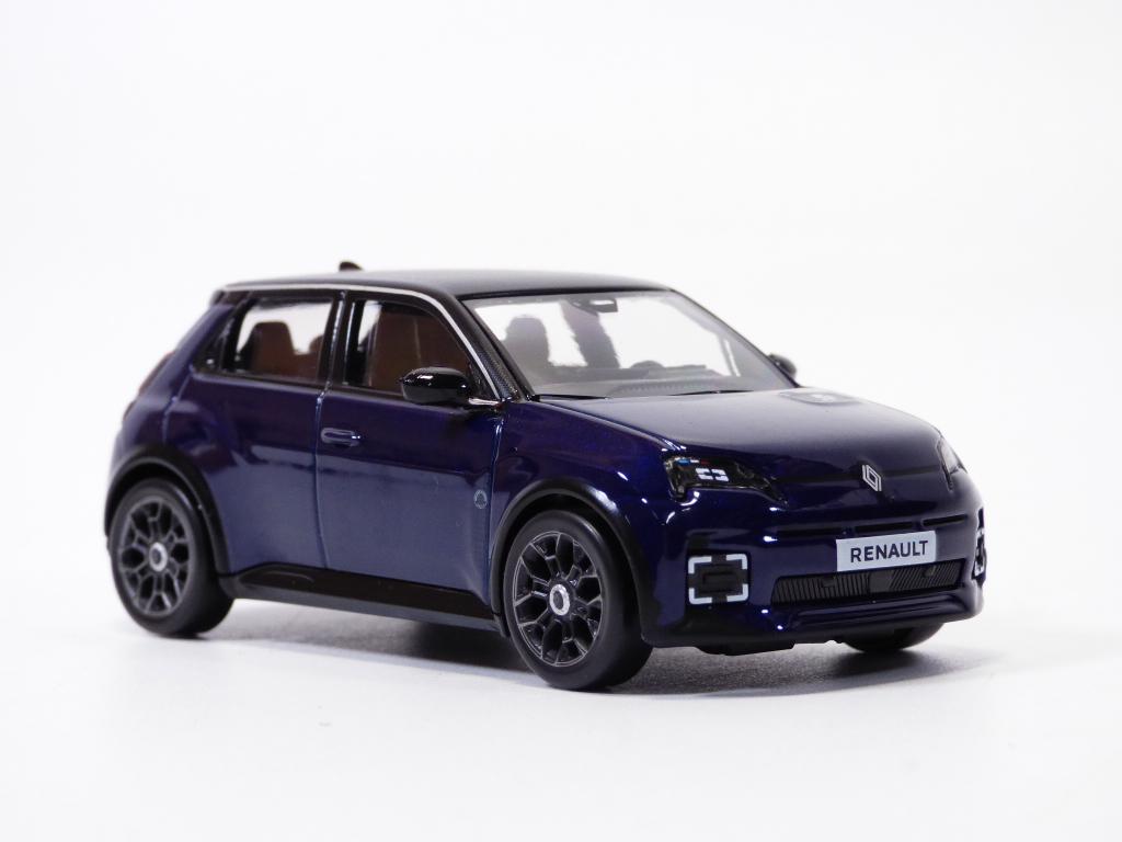 RENAULT 5 E-Tech 100% electrique bleu nuit & toit noir 1/43