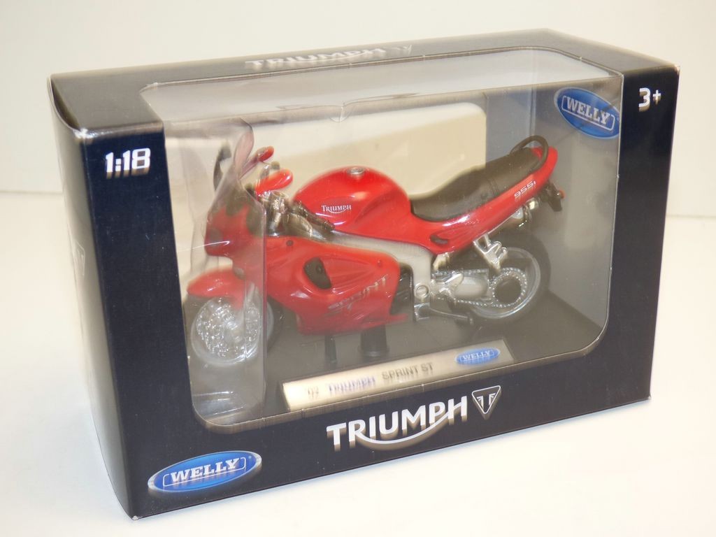 Motorcycle Triumph Sprint St Red 1 18 Ebay