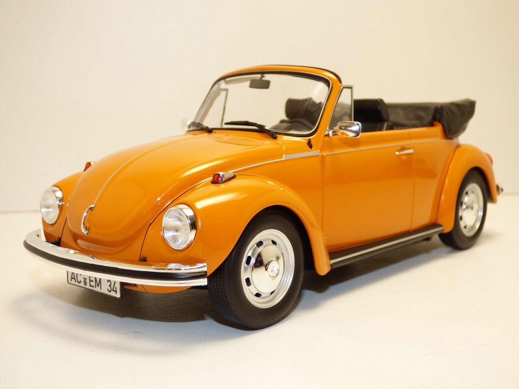 VW Käfer Beetle 1303 Volkswagen Cabriolet Cabrio orange 1:18 Norev Neu 188521