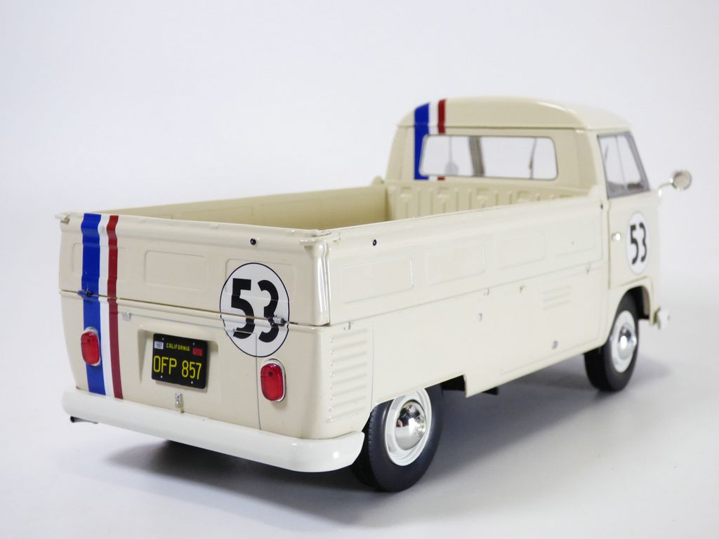 VOLKSWAGEN COMBI T1 pick up Racer n°53 1/18 Choupette Herbie VW ...