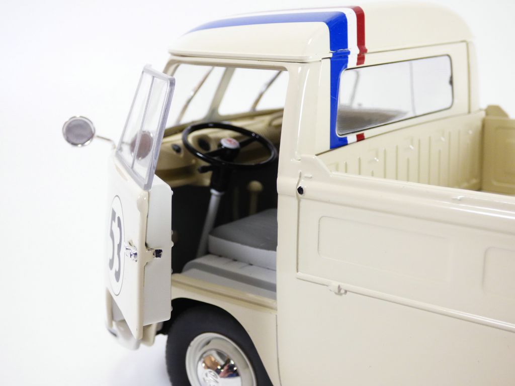 VOLKSWAGEN COMBI T1 pick up Racer n°53 1/18 Choupette Herbie VW ...