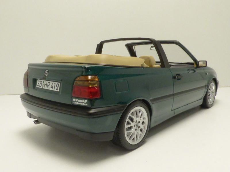 VOLKSWAGEN GOLF III cabriolet vert métal 1/18 VW Golf 3 ...