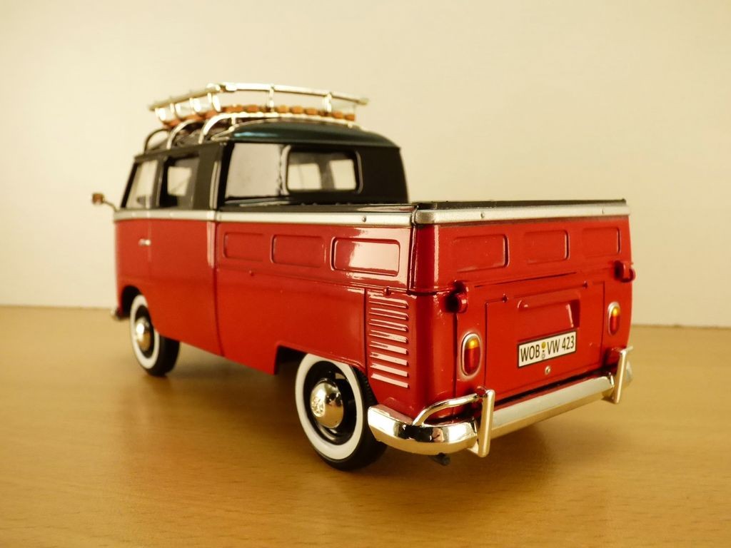 VOLKSWAGEN COMBI T1 type 2 pick up rouge & noir 1/24 VW | eBay