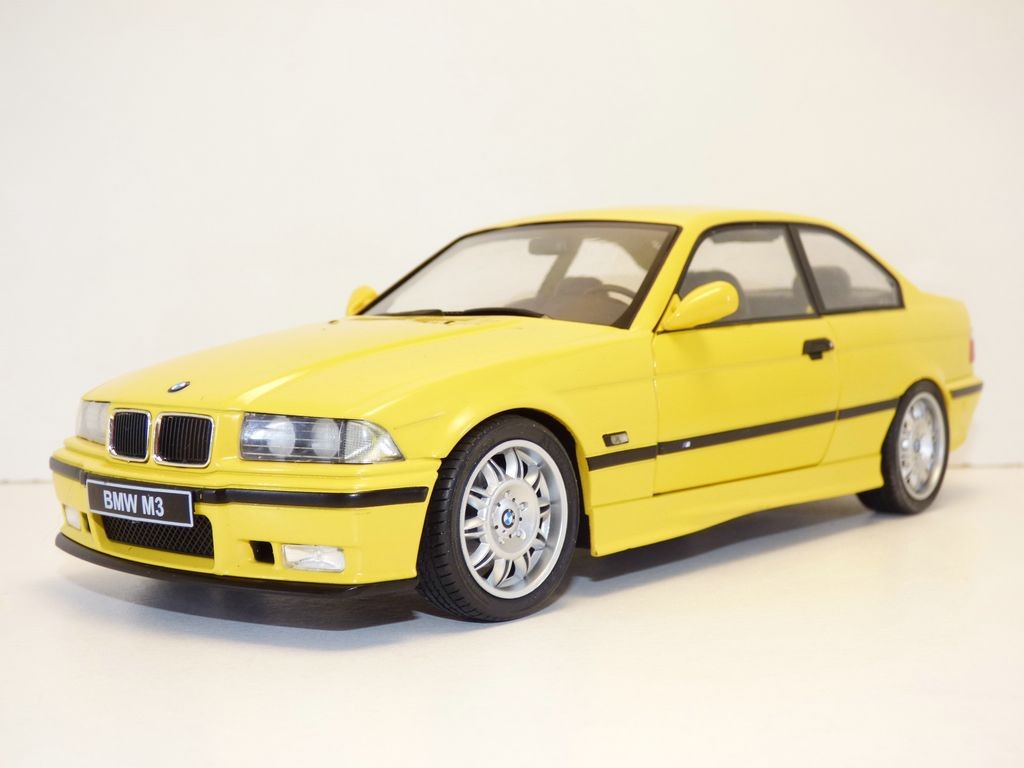 BMW M3 jaune Dakar 1/18 E36