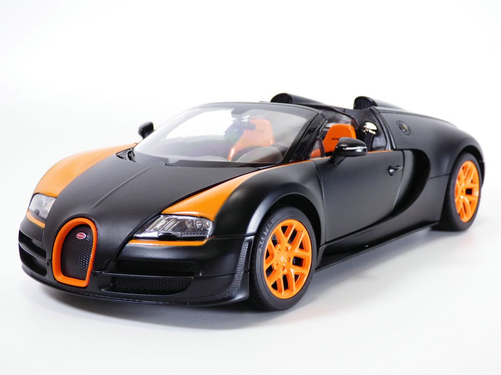 BUGATTI EB VEYRON 16.4 GRAN SPORT VITESSE noir & orange 1/18 - 第 1/1 張圖片