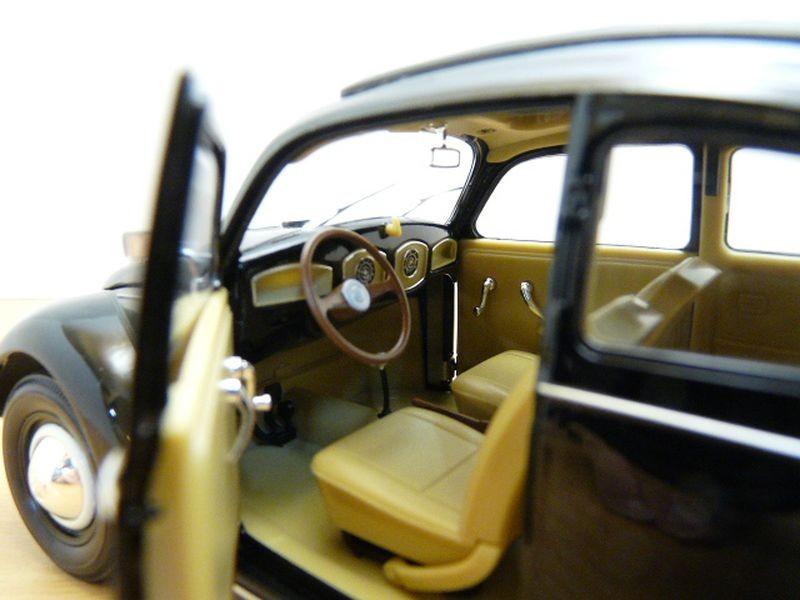 VW Coccinelle Brezelkäfer 1950 Noire - Modèle Réduit 1/18 Welly - NEUF